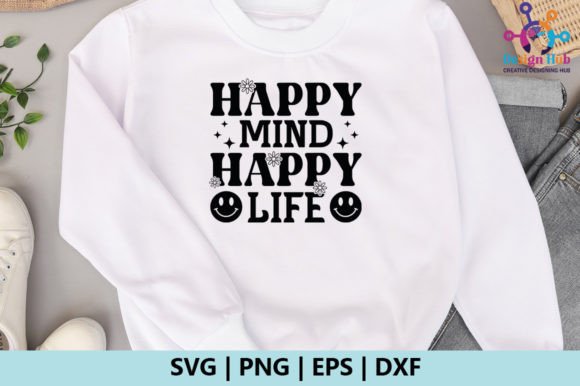 Happy Mind Happy Life Retro SVG: A Designer's Review