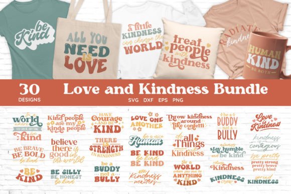 Love and Kindness Svg Bundle Retro Svg Review