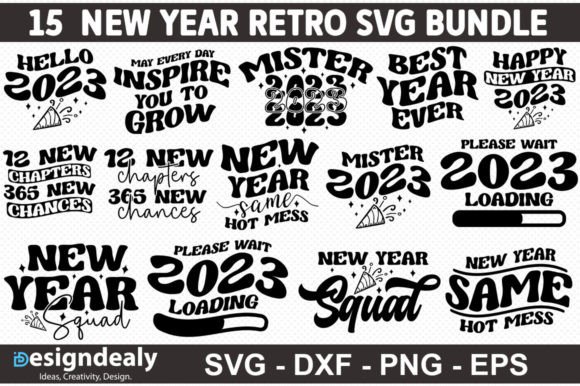 New Year Retro SVG Bundle Review